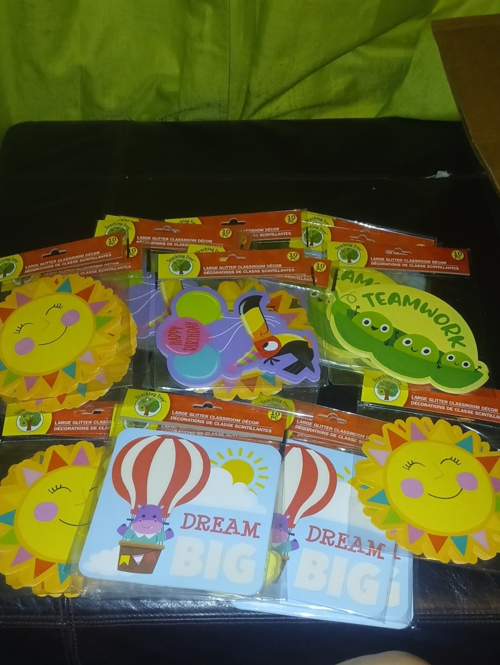 Sunny Classroom Cutouts - Bright Yellow Sun & 'Dream Big' Hot Air Balloon